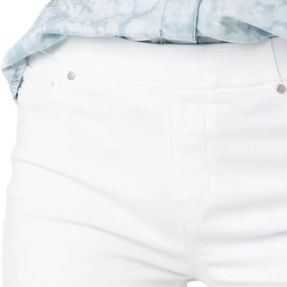 Liverpool Los Angeles "Chloe" Pull-on Bermuda Shorts - White Size 0/25 - Picture 3 of 11